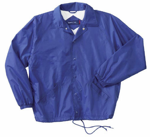 nylon windbreaker with flannel lining
