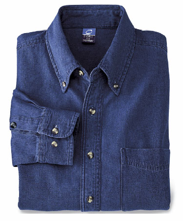 Men's Denim Shirt, Long Sleeve