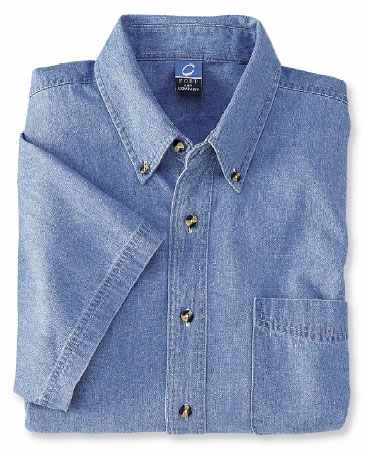 Men's Denim Shirt, Short Sleeve